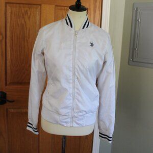 U.S. Polo Assn. SMALL - White Windbreaker Lightweight Jacket - *Stain*